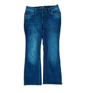 Wrangler Bootcut Jeans Women’s Medium Wash Embroidered Pockets Est 29